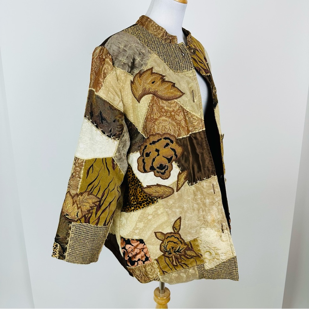 Indigo Moon Phoebe Boho Patchwork Jacket Funky Un… - image 4